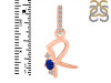 Lapis & White Topaz Alphabet R Pendant LLP-RDA-44.