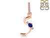 Lapis & White Topaz Alphabet S Pendant LLP-RDA-45.