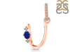 Lapis & White Topaz Alphabet U Pendant LLP-RDA-47.