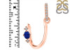Lapis & White Topaz Alphabet U Pendant LLP-RDA-47.