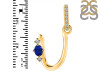 Lapis & White Topaz Alphabet U Pendant LLP-RDA-47.