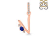 Lapis & White Topaz Alphabet V Pendant LLP-RDA-48.
