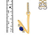 Lapis & White Topaz Alphabet V Pendant LLP-RDA-48.