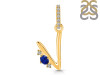 Lapis & White Topaz Alphabet V Pendant LLP-RDA-48.