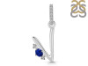 Lapis & White Topaz Alphabet V Pendant LLP-RDA-48.