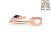 Lapis & White Topaz Alphabet V Pendant LLP-RDA-48.