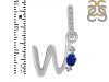 Lapis & White Topaz Alphabet W Pendant LLP-RDA-49.