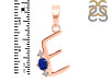Lapis & White Topaz Alphabet E Pendant LLP-RDA-5.