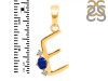 Lapis & White Topaz Alphabet E Pendant LLP-RDA-5.