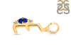Lapis & White Topaz Alphabet E Pendant LLP-RDA-5.