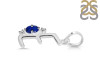 Lapis & White Topaz Alphabet E Pendant LLP-RDA-5.