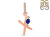 Lapis & White Topaz Alphabet X Pendant LLP-RDA-50.
