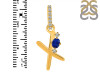 Lapis & White Topaz Alphabet X Pendant LLP-RDA-50.