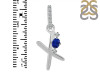 Lapis & White Topaz Alphabet X Pendant LLP-RDA-50.