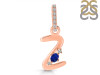 Lapis & White Topaz Alphabet Z Pendant LLP-RDA-52.