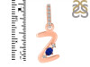 Lapis & White Topaz Alphabet Z Pendant LLP-RDA-52.