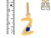 Lapis & White Topaz Alphabet Z Pendant LLP-RDA-52.