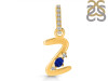 Lapis & White Topaz Alphabet Z Pendant LLP-RDA-52.