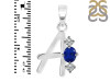 Lapis & White Topaz Alphabet A Pendant LLP-RDA-53.