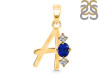 Lapis & White Topaz Alphabet A Pendant LLP-RDA-53.