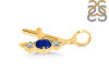 Lapis & White Topaz Alphabet A Pendant LLP-RDA-53.
