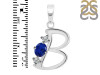 Lapis & White Topaz Alphabet B Pendant LLP-RDA-54.