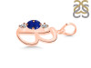 Lapis & White Topaz Alphabet B Pendant LLP-RDA-54.