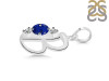 Lapis & White Topaz Alphabet B Pendant LLP-RDA-54.