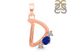 Lapis & White Topaz Alphabet D Pendant LLP-RDA-56.