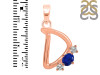 Lapis & White Topaz Alphabet D Pendant LLP-RDA-56.