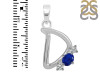 Lapis & White Topaz Alphabet D Pendant LLP-RDA-56.