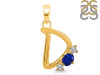 Lapis & White Topaz Alphabet D Pendant LLP-RDA-56.