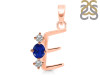 Lapis & White Topaz Alphabet E Pendant LLP-RDA-57.