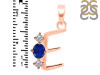 Lapis & White Topaz Alphabet E Pendant LLP-RDA-57.