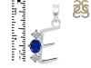 Lapis & White Topaz Alphabet E Pendant LLP-RDA-57.