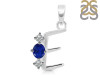 Lapis & White Topaz Alphabet E Pendant LLP-RDA-57.