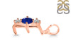 Lapis & White Topaz Alphabet E Pendant LLP-RDA-57.