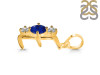 Lapis & White Topaz Alphabet E Pendant LLP-RDA-57.