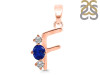 Lapis & White Topaz Alphabet F Pendant LLP-RDA-58.