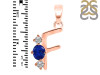 Lapis & White Topaz Alphabet F Pendant LLP-RDA-58.