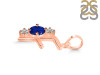 Lapis & White Topaz Alphabet F Pendant LLP-RDA-58.