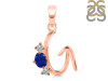 Lapis & White Topaz Alphabet G Pendant LLP-RDA-59.