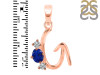 Lapis & White Topaz Alphabet G Pendant LLP-RDA-59.