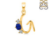 Lapis & White Topaz Alphabet G Pendant LLP-RDA-59.