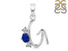 Lapis & White Topaz Alphabet G Pendant LLP-RDA-59.