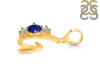 Lapis & White Topaz Alphabet G Pendant LLP-RDA-59.
