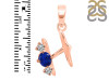 Lapis & White Topaz Alphabet H Pendant LLP-RDA-60.