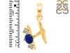 Lapis & White Topaz Alphabet H Pendant LLP-RDA-60.