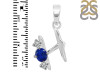 Lapis & White Topaz Alphabet H Pendant LLP-RDA-60.