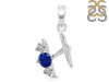 Lapis & White Topaz Alphabet H Pendant LLP-RDA-60.